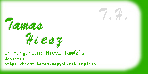 tamas hiesz business card